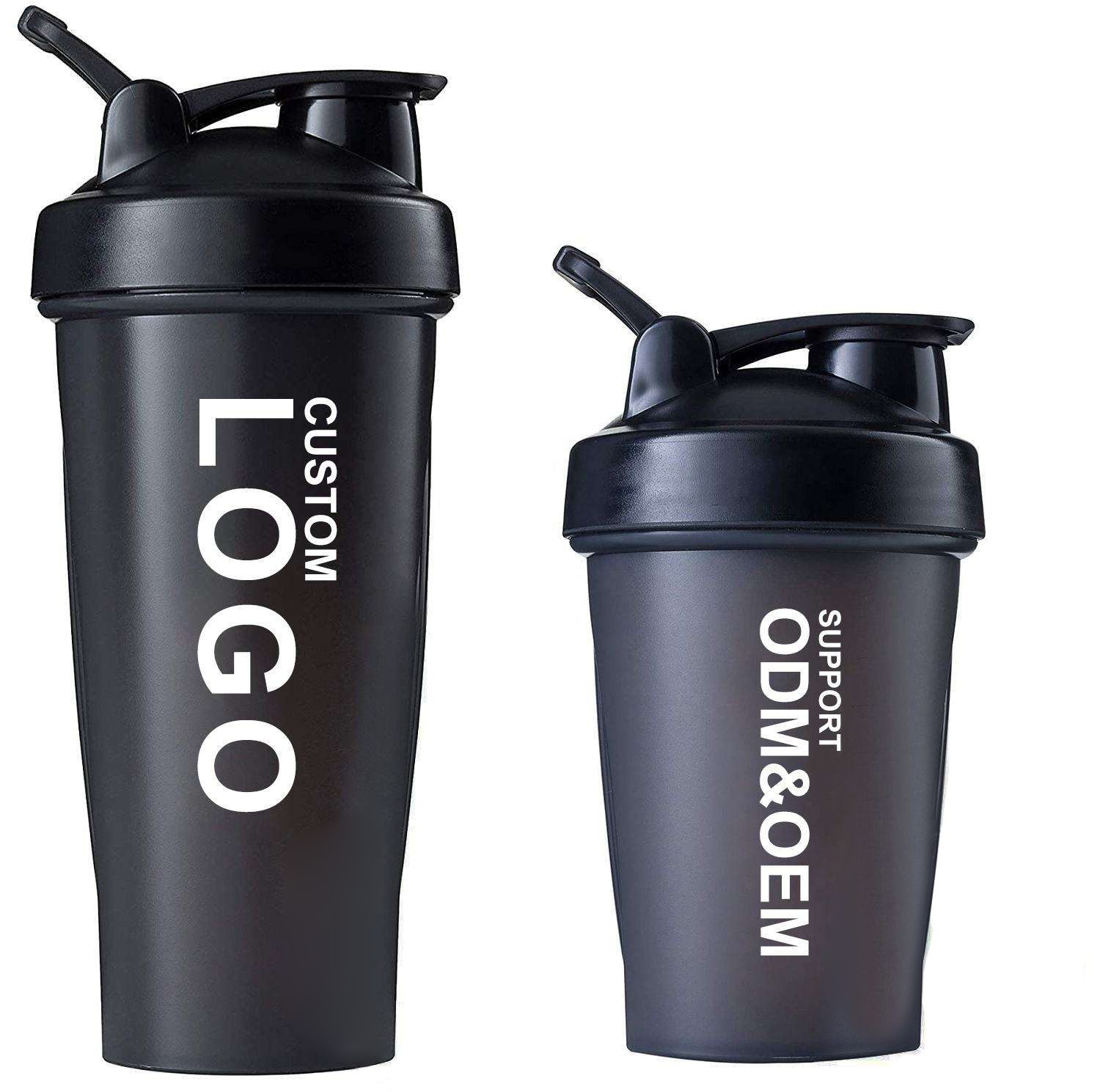 Customized Shaker Water Bottle Shaker Bottle Custom Gym Protein Bottles Print Logo Sport Plastic BPA Free Promotion