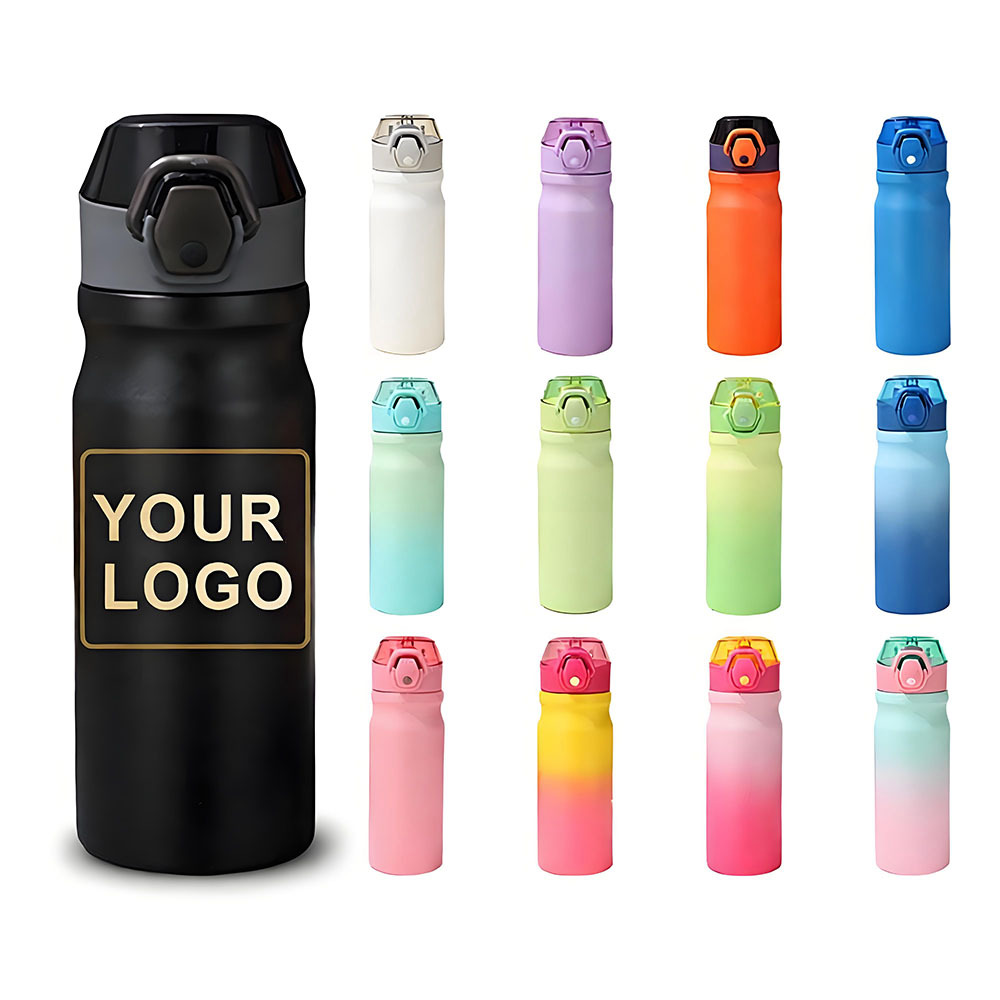 Hot Sale 550ml Cup 304 Stainless Steel Double Wall Vacuum Insulated Water Bottle Custom Logo Vacuum Flask for Corporate Gift