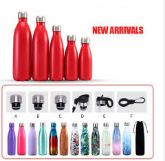 Custom Vacuum Insulated Cup Stainless Steel Sport Water Bottle With Custom Logo Pattern Custom Sports Cola Bottle