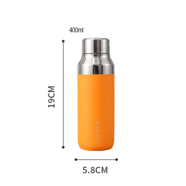 Custom Logo 400ml Matte Double Wall Vacuum Insulated Stainless Steel Travel Cup Outdoor Sports Bicycle Water Bottle Classic Gift