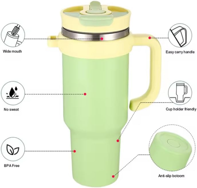 OEM/ODM Office 1200ML Thermal Retention Water Bottle Custom LOGO 304 Stainless Steel Insulated Tumbler for Promotional Ltem CUP