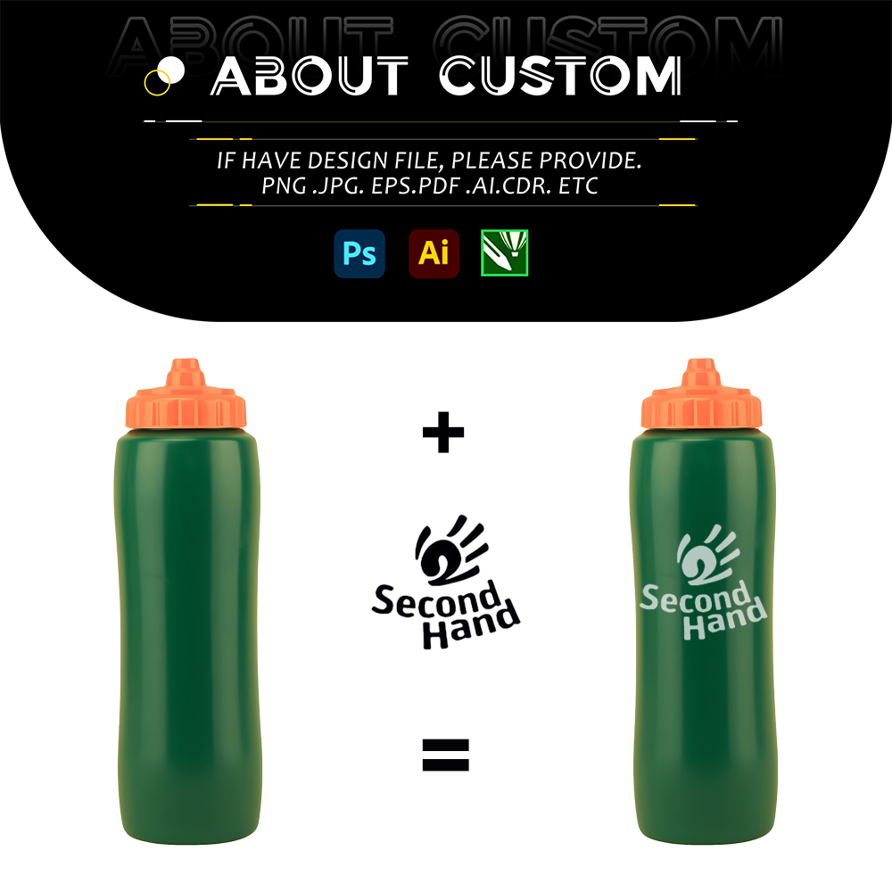 Wholesale Custom Logo 32oz 1000ml BPA Free Leak Proof Squeeze Bottle Sports Cycling  Water Bottle for Team Giveaways Gift