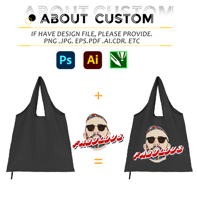 New Products Waterproof 210T Polyester Shopping Bag with logo Wholesale Custom Eco Bag Foldable Grocery Totes Bag
