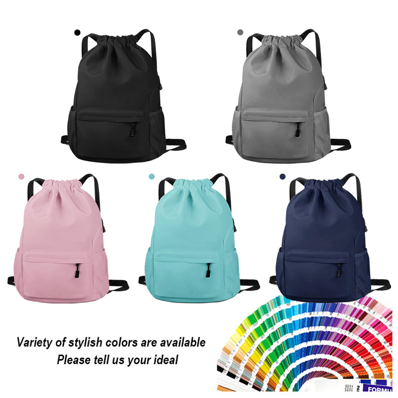 Custom Large Capacity Lightweight Drawstring Backpack With Logo Wholesale Waterproof Sports Drawstring Bag Gym Backpack