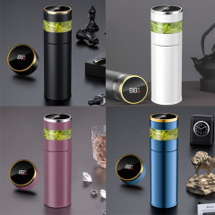 Custom LOGO Smart Water Bottle 316 Stainless Steel Thermos Tumbler Digital Vacuum Flasks with LED Temperature Display Add Logo