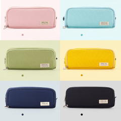 Junior High School Pencil Case Custom Logo Stationery Box Three Layer Large Capacity Cute Pen Bags Oxford Material Fashion Style