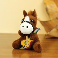 Plush Music Guitar Horse Keychain *E
