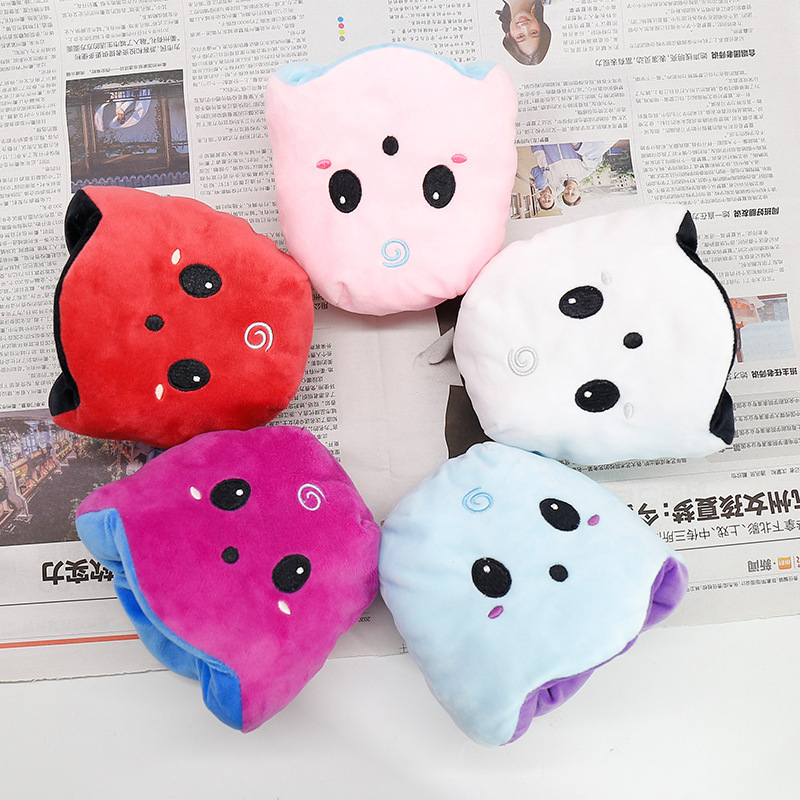 Cute Double-Sided Flip-Up Luminous Ghost Doll Soft Baby Plush Toys with PP Cotton Filling
