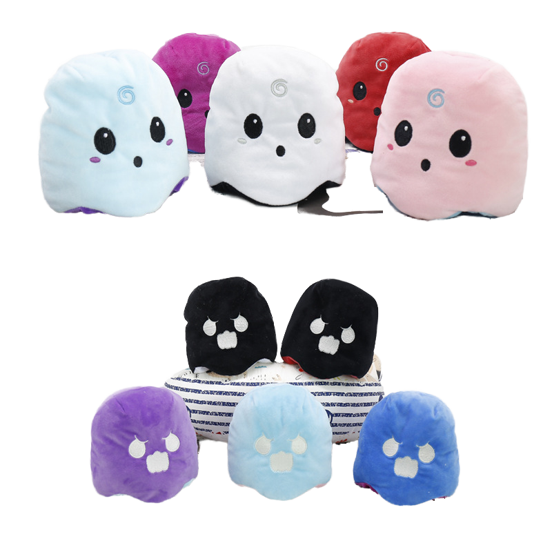 Cute Double-Sided Flip-Up Luminous Ghost Doll Soft Baby Plush Toys with PP Cotton Filling