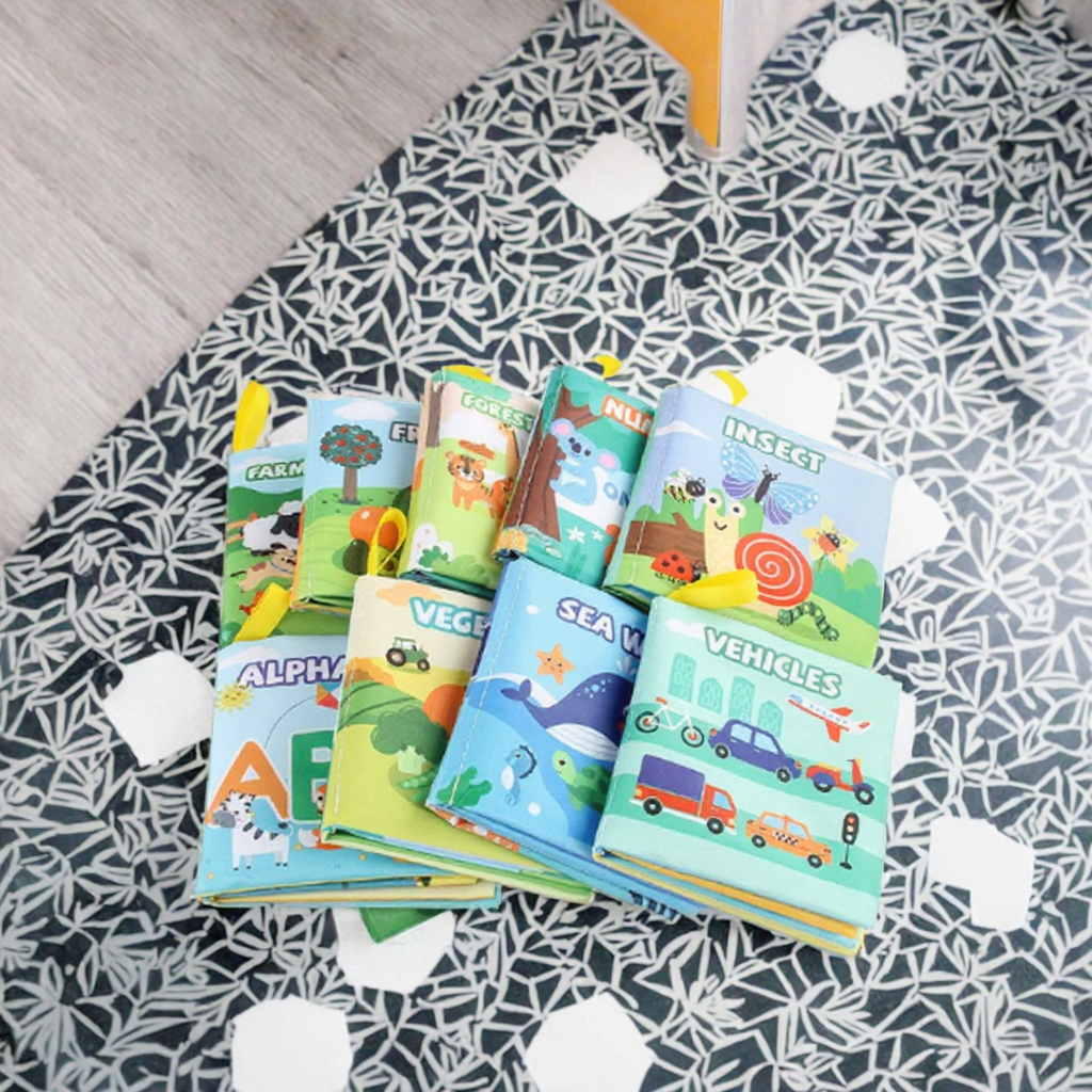 Hot Sale Baby Sensory Cloth Book Early Educational Learning Kids' Toys with Sound Washable Toy