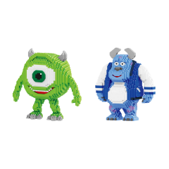 New Arrivals Collection Mini Anime Figure Model Assembled James Mike Monsters University Micro Building Block Toys Made Plastic