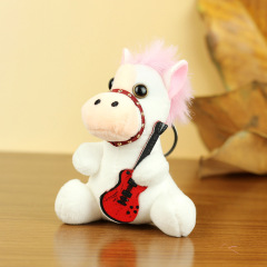 Plush Music Guitar Horse Keychain *G