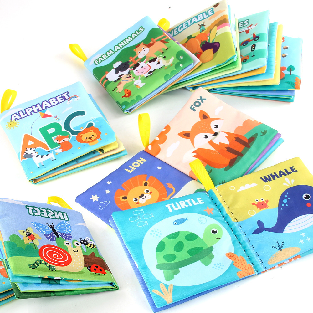 Hot Sale Baby Sensory Cloth Book Early Educational Learning Kids' Toys with Sound Washable Toy
