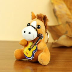 Plush Music Guitar Horse Keychain *F