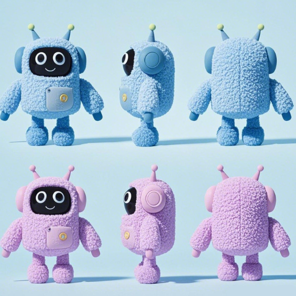 Hot Selling AI Robot Plush Toy Musical Chip Robot New Design Stuffed Toy