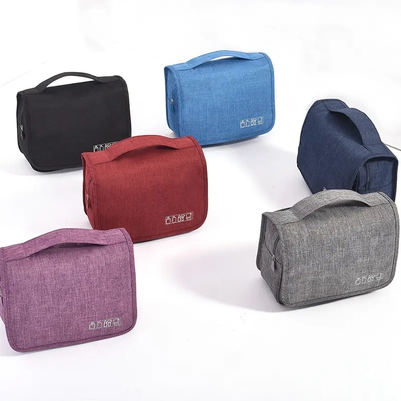 Eco Friendly Cosmetic Bag Mens Toiletry Bag Travel Custom Canvas Fabric Nylon Cosmetic Bag