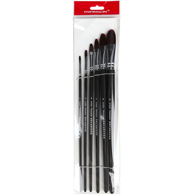 Wholesale Wood Handle Artist Art Painting Oil Nylon Hair Paint Brushes