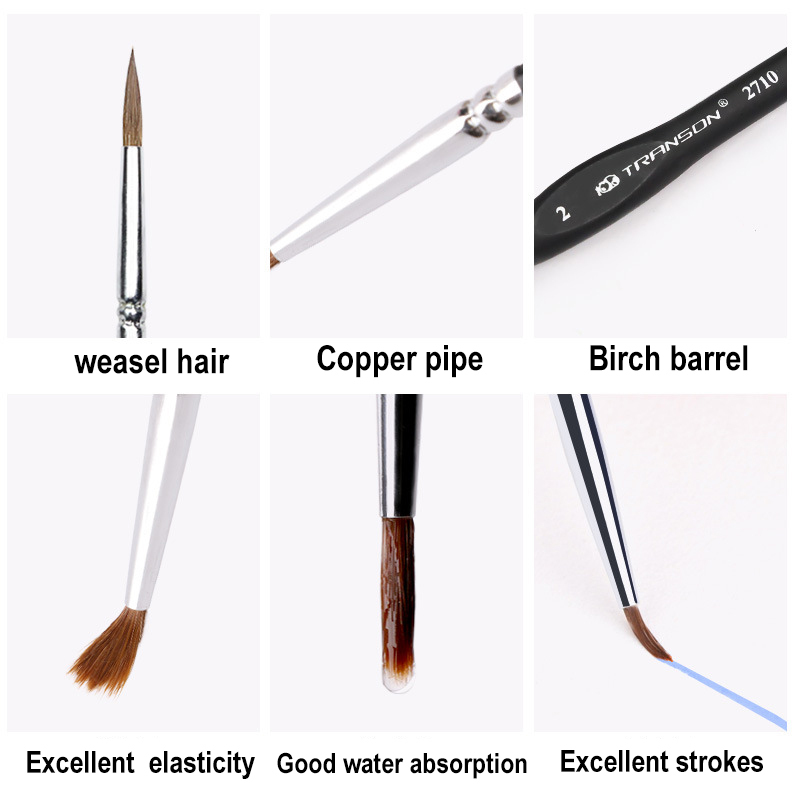 Wholesale Wood Handle Hook Line Brush Pen Paint Brush Outline Pen Artist for Painting Art Paint Brush Set