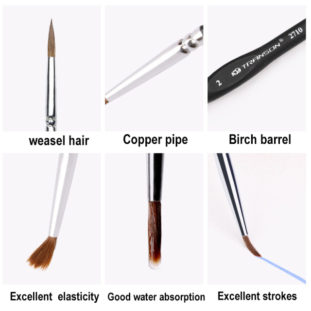 Wholesale Wood Handle Hook Line Brush Pen Paint Brush Outline Pen Artist for Painting Art Paint Brush Set