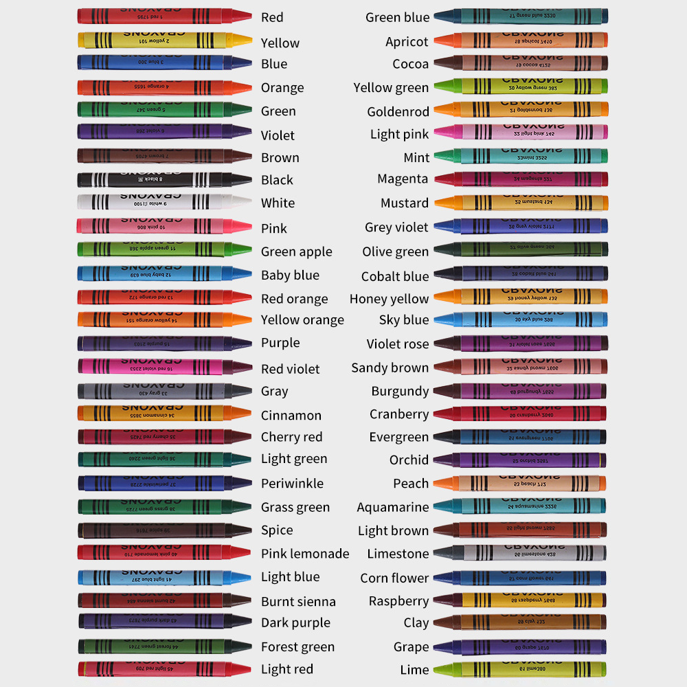 Wholesale Student Stationery Crayons De Couleurs Professionnel Children's Painting Heavy Color Oil Crayons for Kids