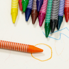 Wholesale School Student Kids Art Drawing Stationery Supplies 12 Colors Wax Crayons Custom logo Crayon Set