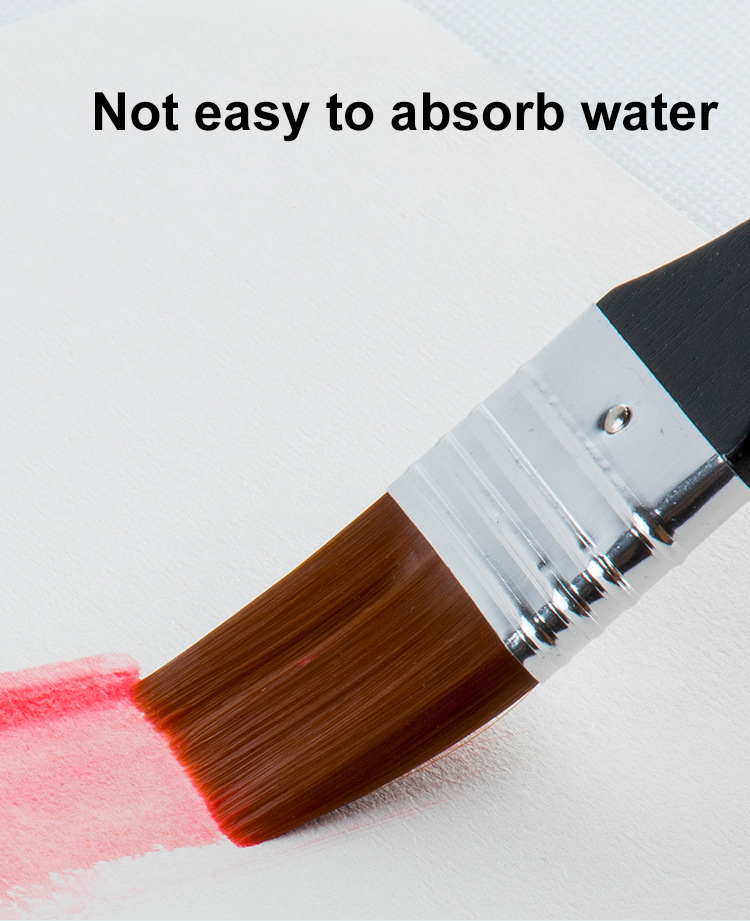 Premium Painting Supplies Watercolor Paint Brush Artist Nylon Brush Acrylic Wall Paint Brush Office Wisdom S4421-3 Oppbag Wood