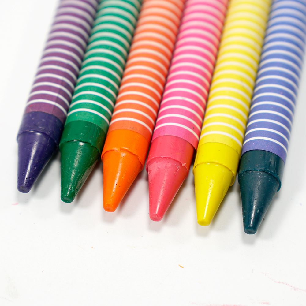 Wholesale School Student Kids Art Drawing Stationery Supplies 12 Colors Wax Crayons Custom logo Crayon Set