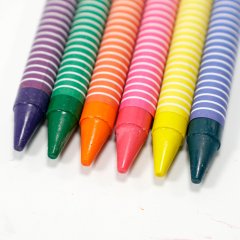 Wholesale School Student Kids Art Drawing Stationery Supplies 12 Colors Wax Crayons Custom logo Crayon Set
