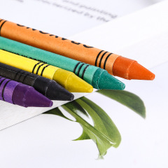 Wholesale Cheap Promotional Student Stationery Crayons Set for Kids Art Supplies Crayon Set With Custom Logo Printing Box