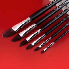 Wholesale Wood Handle Artist Art Painting Oil Nylon Hair Paint Brushes