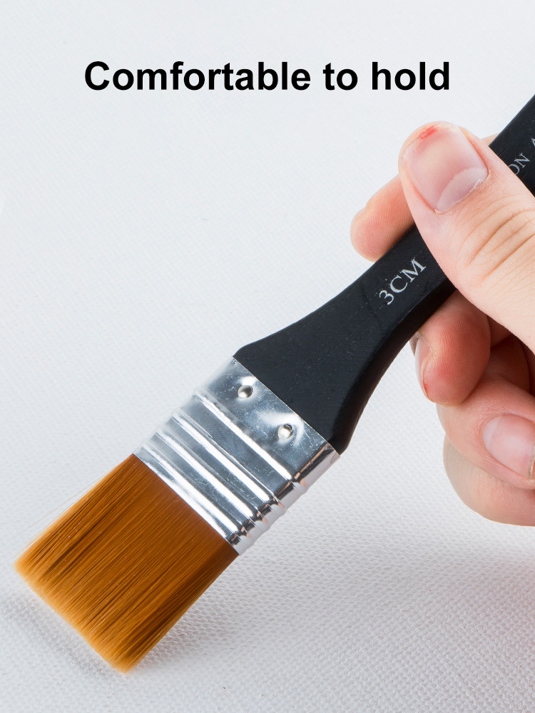 Premium Painting Supplies Watercolor Paint Brush Artist Nylon Brush Acrylic Wall Paint Brush Office Wisdom S4421-3 Oppbag Wood