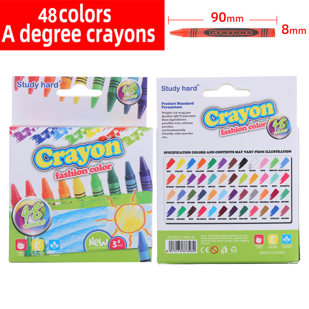 Wholesale Student Stationery Crayons De Couleurs Professionnel Children's Painting Heavy Color Oil Crayons for Kids