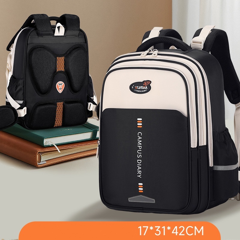 New Simple Fashion Schoolbag Students Light Large Capacity Easy to Receive Load Reduction Quality Backpack