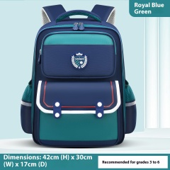 New Primary School Children's Waterproof Oxford Schoolbag Air Cushion Belt Reduce Burden Ridge Protection Kids Backpack