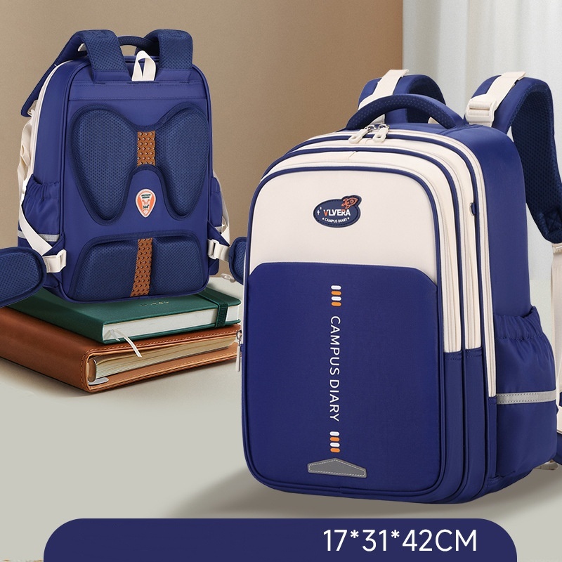 New Simple Fashion Schoolbag Students Light Large Capacity Easy to Receive Load Reduction Quality Backpack