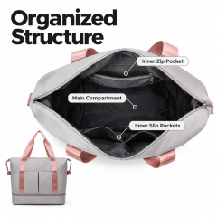 Travel Tote Bag Expandable Travel Tote Bag for Women Large Capacity Wet Dry Pocket Short Trip Overnight Carry on Handbag