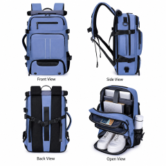 Travel Backpack Outdoor Hiking Daypack Large Capacity Laptop Bag Rucksack with USB Port Men Women