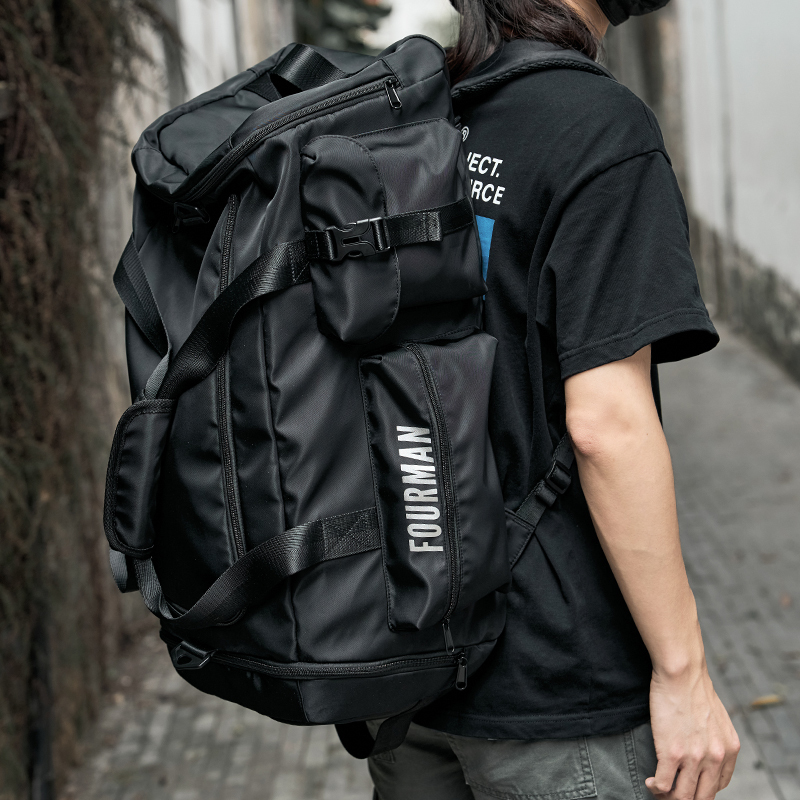 Unisex Fashion Travel Duffle Bag Zipper Custom Logo Nylon Outdoor Sports Travel Backpack for Men Gym Bags
