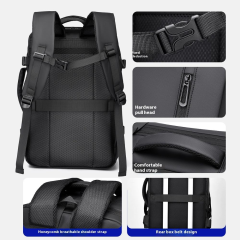 Custom Laptop Bag  Large Capacity Outdoor Travel Bag Men's Business Backpack with Polyester Lining for Computer Storage