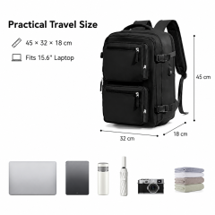 Large Capacity Travel Backpack with Vacuum Compression Bag Waterproof 15.6 Inch Laptop Backpack for Business Trip Men Women