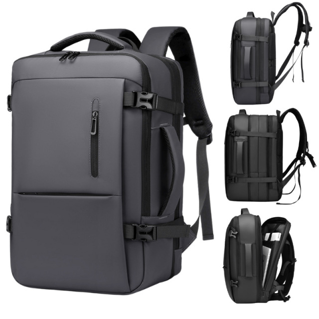 Custom Laptop Bag  Large Capacity Outdoor Travel Bag Men's Business Backpack with Polyester Lining for Computer Storage