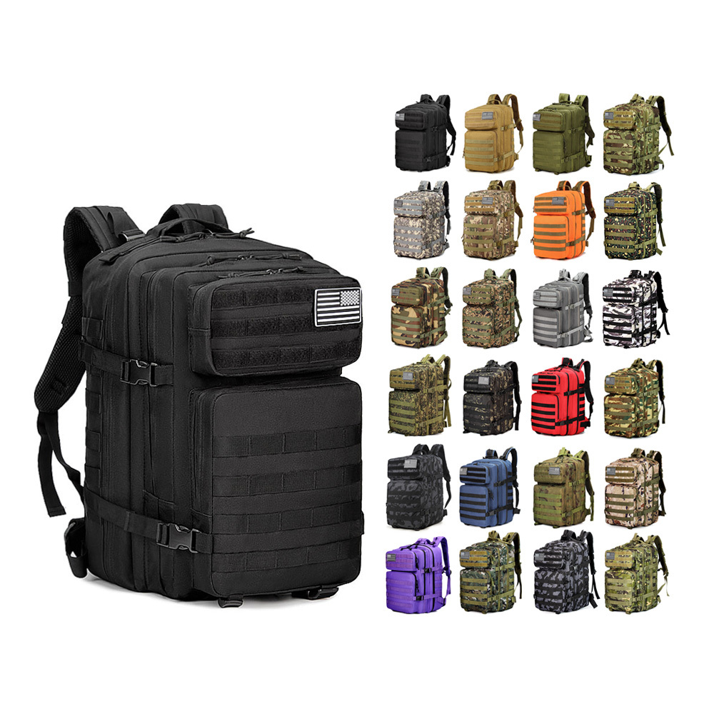 JSH  Factory Tactical Backpack Rucksack Molle Tactical Backpack for Traveling Tactical Frame Backpack 45L Custom Logo