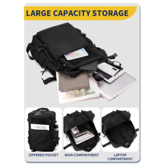 Computer Tactical Backpack with Padded Laptop Sleeve, Durable Oxford Cloth Bag with Breathable Straps
