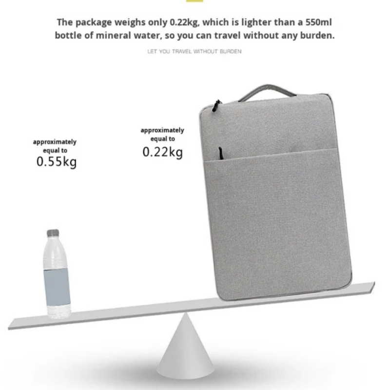 Custom Logo Waterproof Nylon Laptop Sleeve 15 Inch Lightweight Laptop Cover with Multi-Pocket Portable Notebook Bag