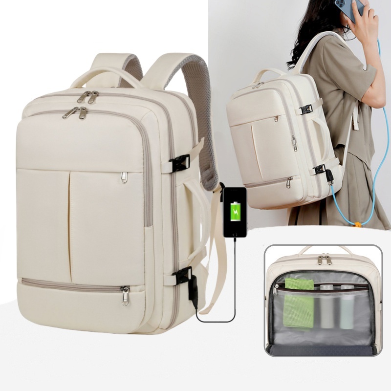 Custom logo Large Capacity Luggage Backpack Waterproof Oxford Student Laptop Backpack Outdoor Travel Backpack With USB