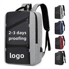 Custom Logo Laptop Backpack USB Charging Port OEM Wholesale College School Business Travel Daypack Men Women Reflective Strip
