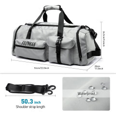 Unisex Fashion Travel Duffle Bag Zipper Custom Logo Nylon Outdoor Sports Travel Backpack for Men Gym Bags
