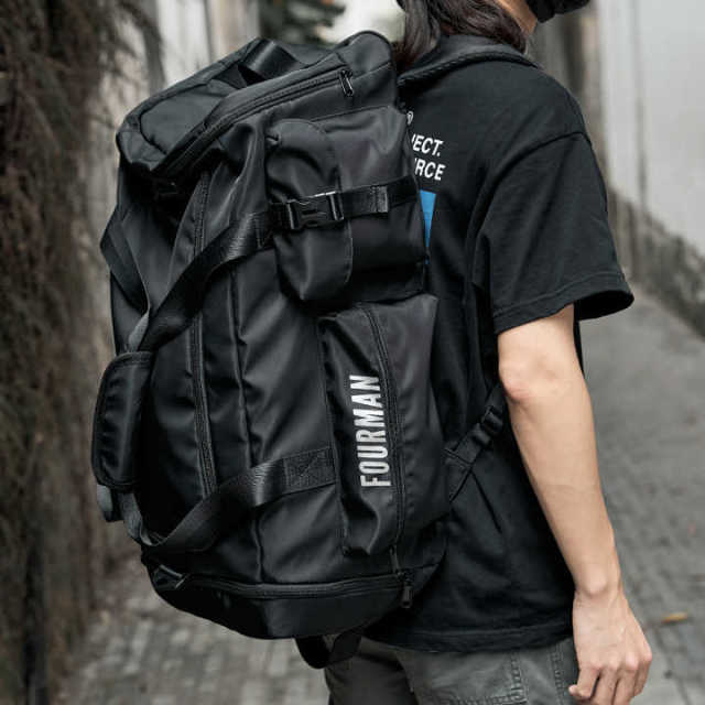 Unisex Fashion Travel Duffle Bag Zipper Custom Logo Nylon Outdoor Sports Travel Backpack for Men Gym Bags