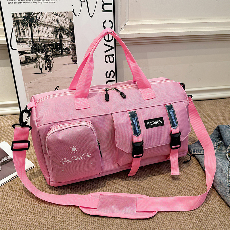 Cross-border Denim Sports Fitness Travel Bag Fashion Leisure Short-distance Independent Shoe Storage Yoga Large Capacity