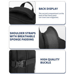 Computer Tactical Backpack with Padded Laptop Sleeve, Durable Oxford Cloth Bag with Breathable Straps